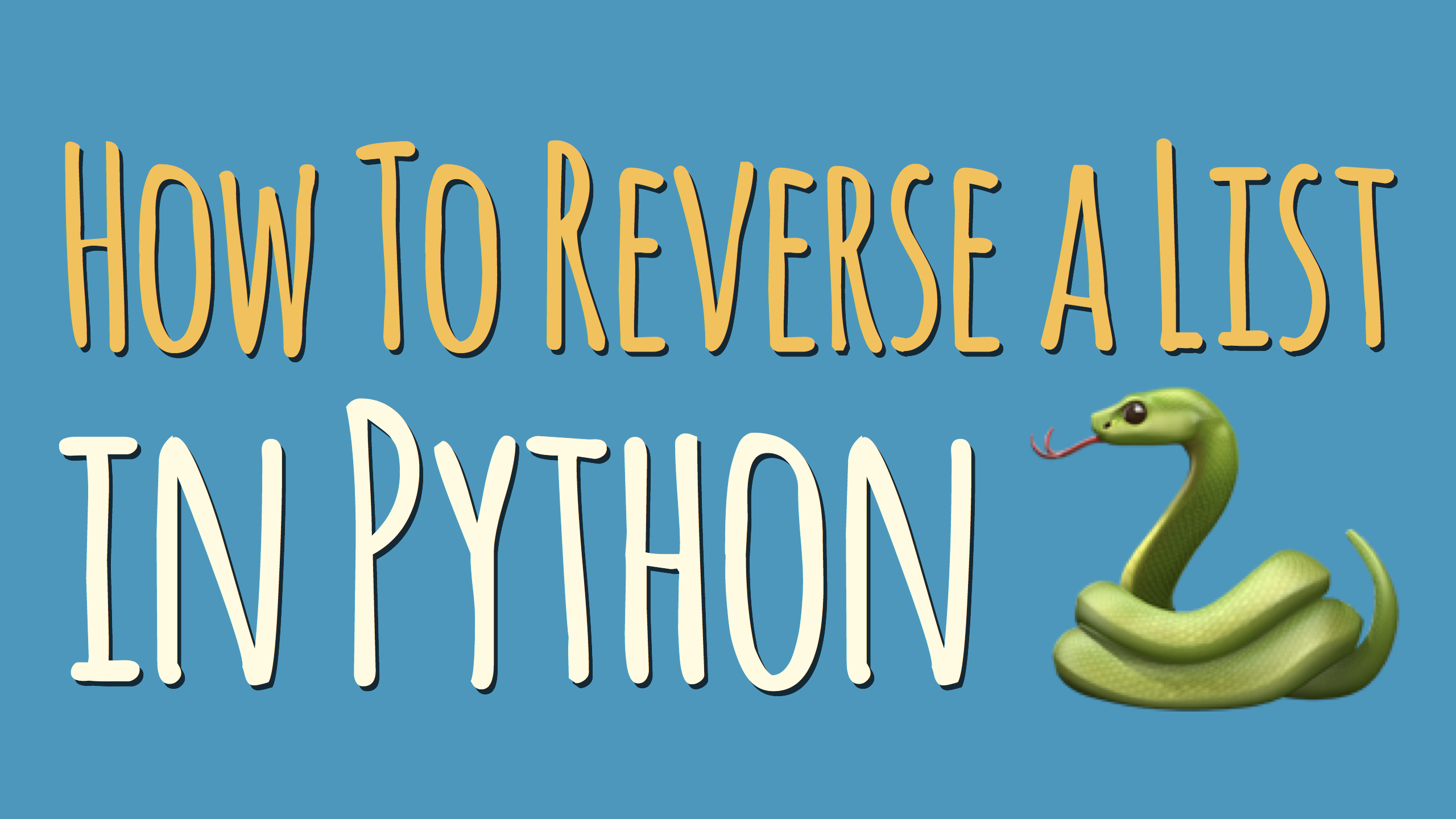How to Reverse a List in Python