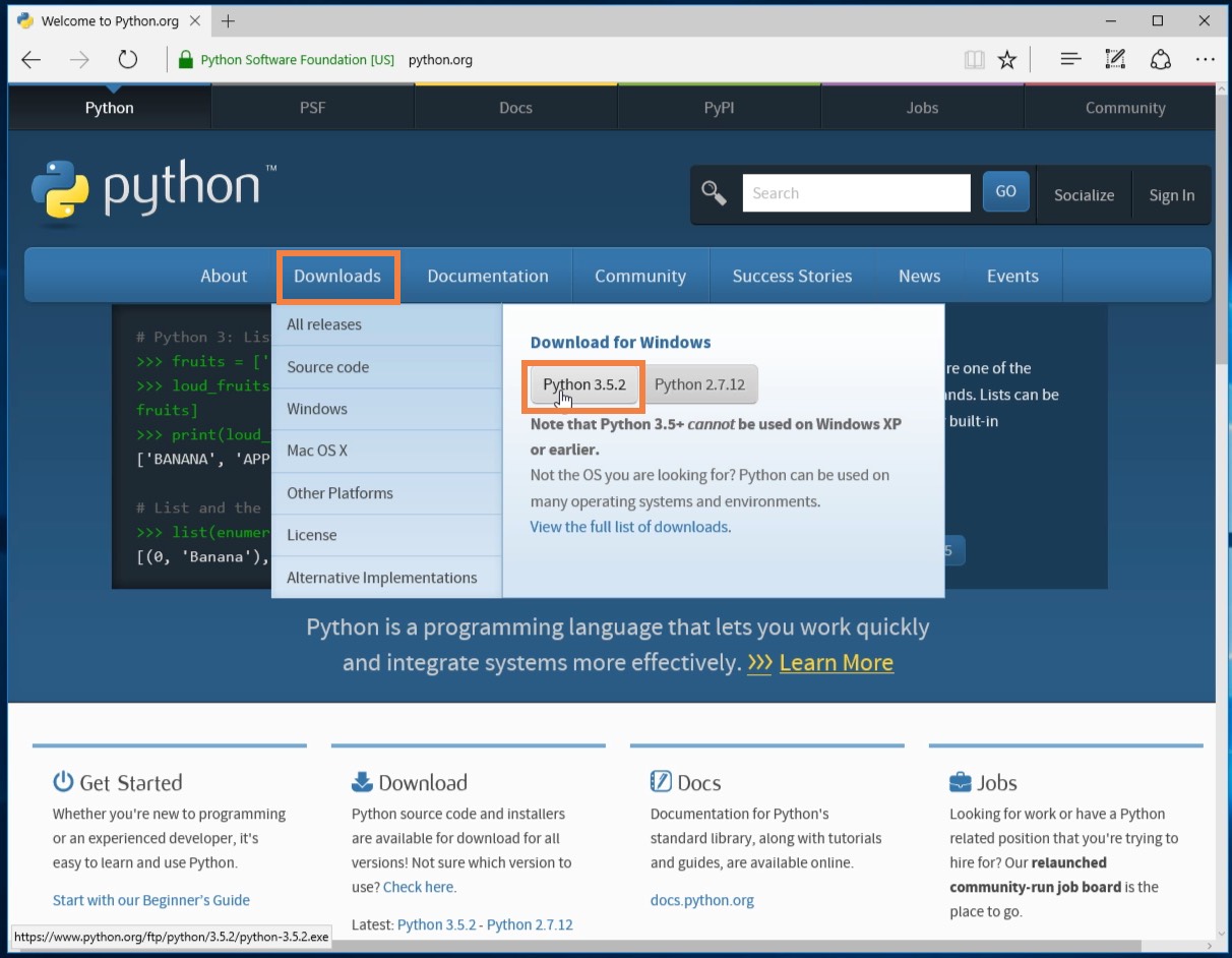 python pip windows