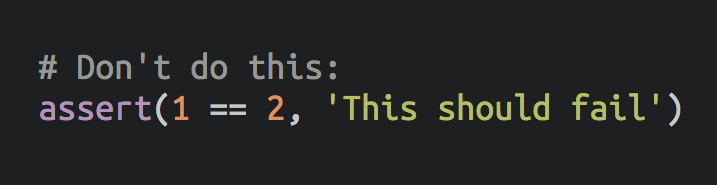 Bad Python assert example