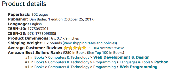 Python Tricks Bestseller Ranking