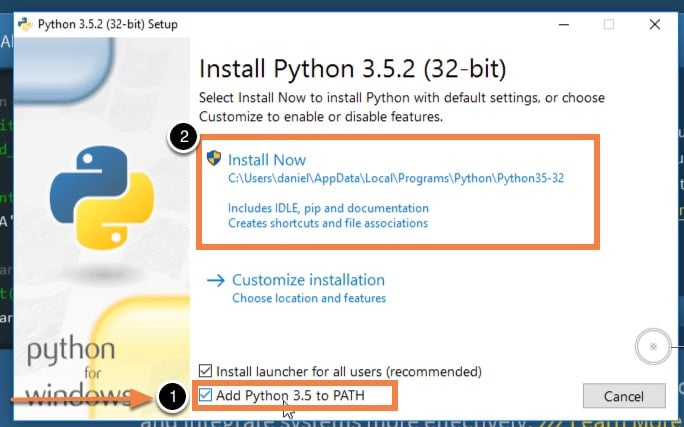 python pip install windows